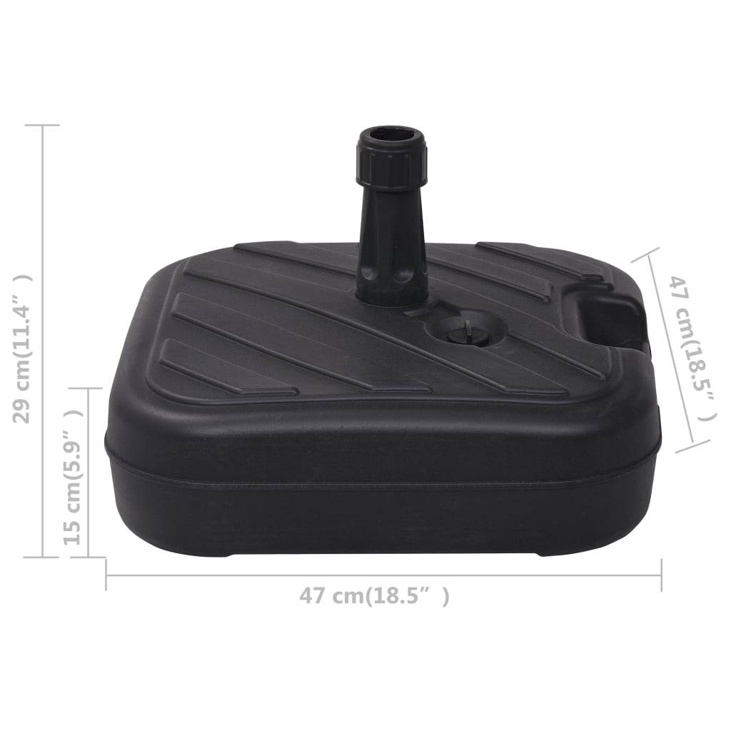 Accessoire parasol plastique noir  47 x 47 x 15/29 cm  - Prolenta premium p330.3 - Image 5