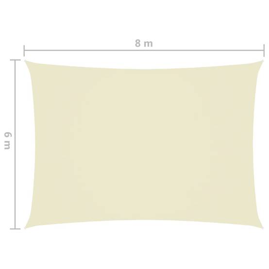 Helloshop26 - Voile toile d'ombrage parasol tissu oxford rectangulaire 6 x 8 m crème - Imagen 6
