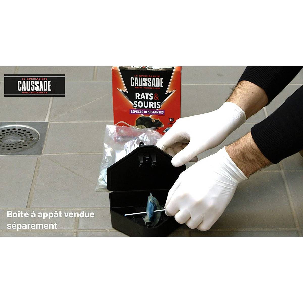 Lot de 2 boites Raticide Rats & Souris - Pat'Appât Espèces résistantes , boite de 150grs ( 15x10grs) - Image 9