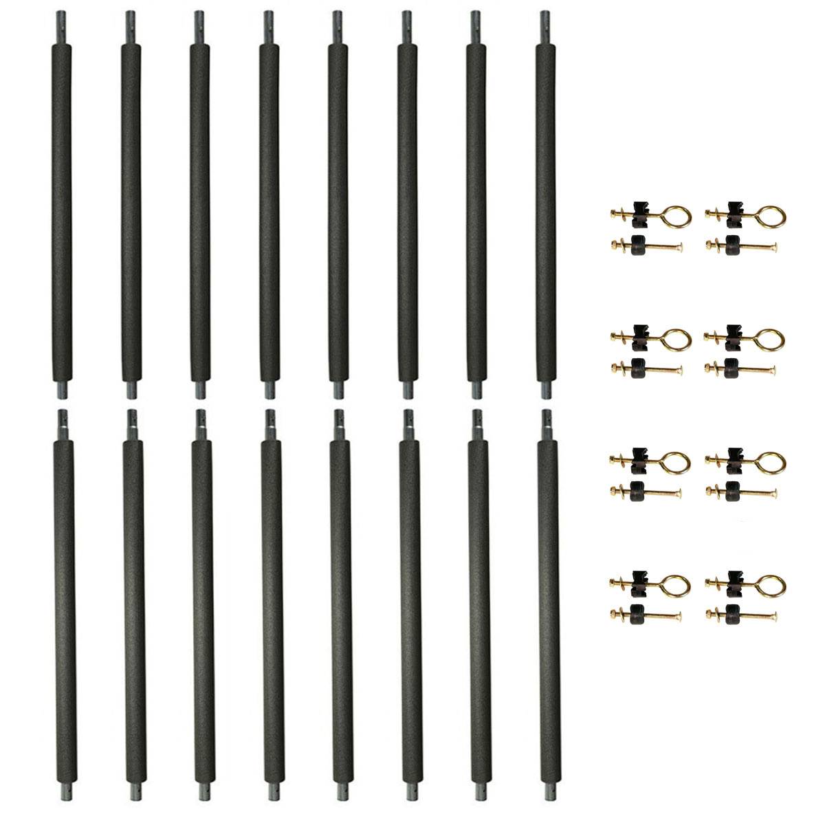 Kangui - Lot de 8 poteaux de filet trampoline Ø25 mm Jumpi - Hauteur filet 180 cm Kangui - Image 1