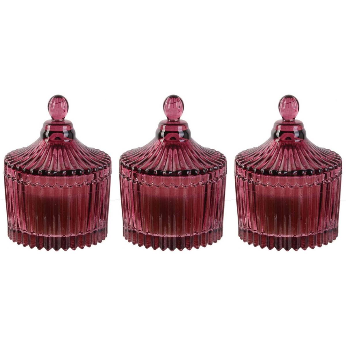 The Home Deco Factory - Bougie parfumée écrin en verre Bohème 6.5 x 9 cm - Imagen 1