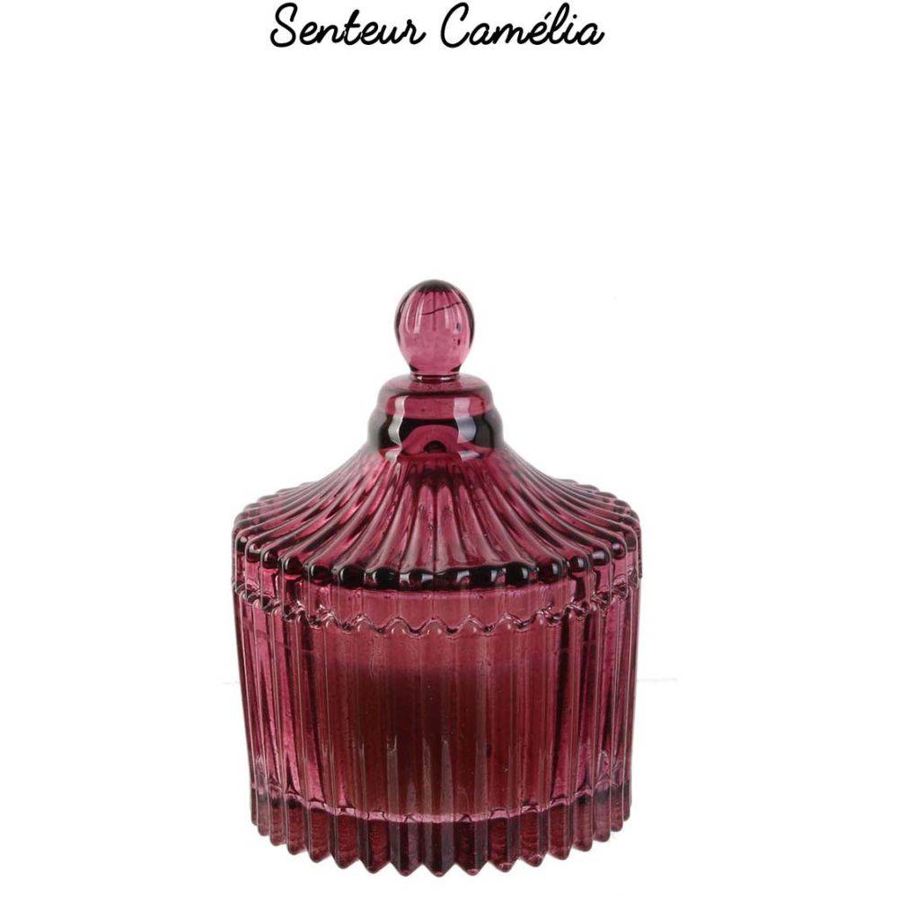The Home Deco Factory - Bougie parfumée écrin en verre Bohème 6.5 x 9 cm - Imagen 3