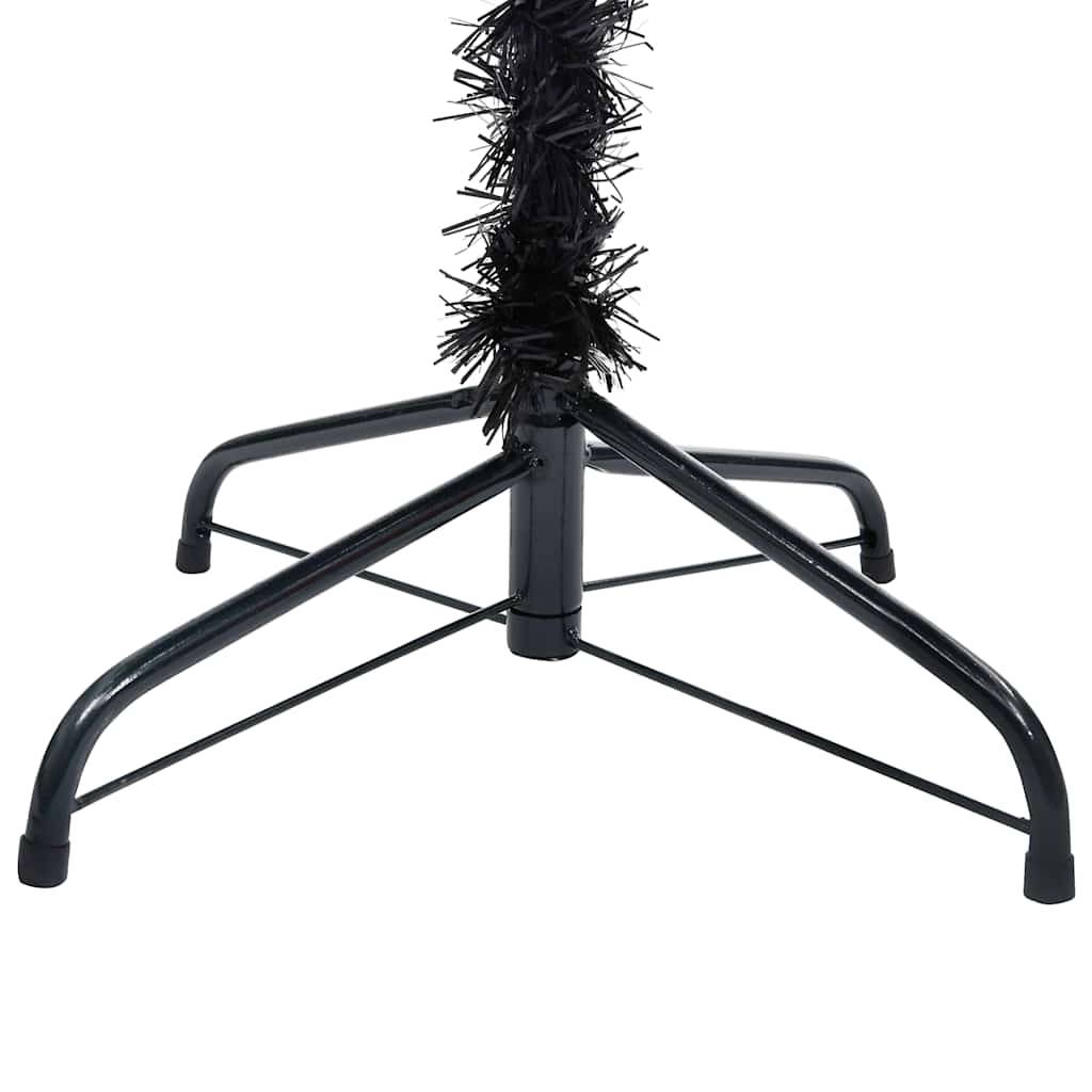 Vidaxl - Arbre de Noël artificiel pré-éclairé et boules noir 180 cm PVC vidaXL 3077590 - Image 5