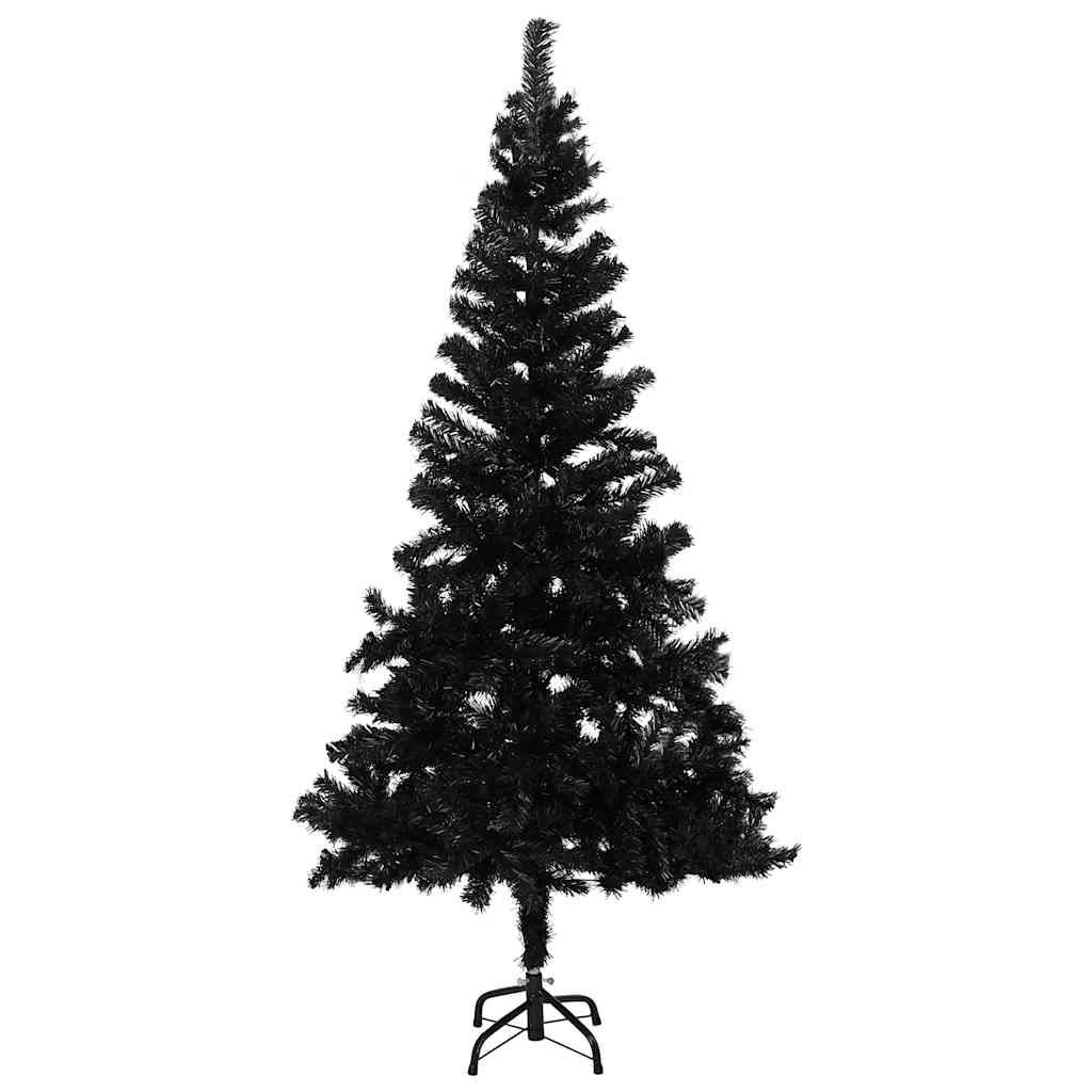 Vidaxl - Arbre de Noël artificiel pré-éclairé et boules noir 180 cm PVC vidaXL 3077590 - Image 2