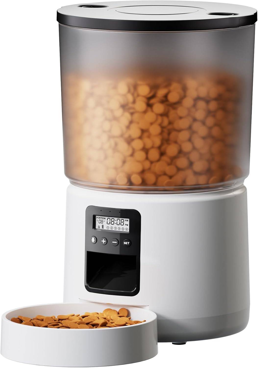 Distributeur Croquettes de 5L Chat Automatique blanc Vendos85