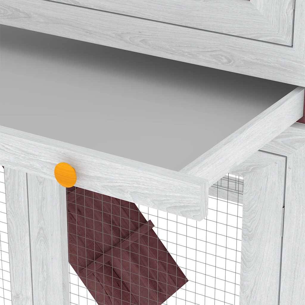 Vidaxl - Cage double pour animaux Marron Bois vidaXL 170850 - Imagen 4