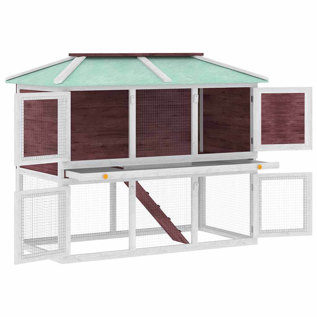 Vidaxl - Cage double pour animaux Marron Bois vidaXL 170850 - Imagen 8