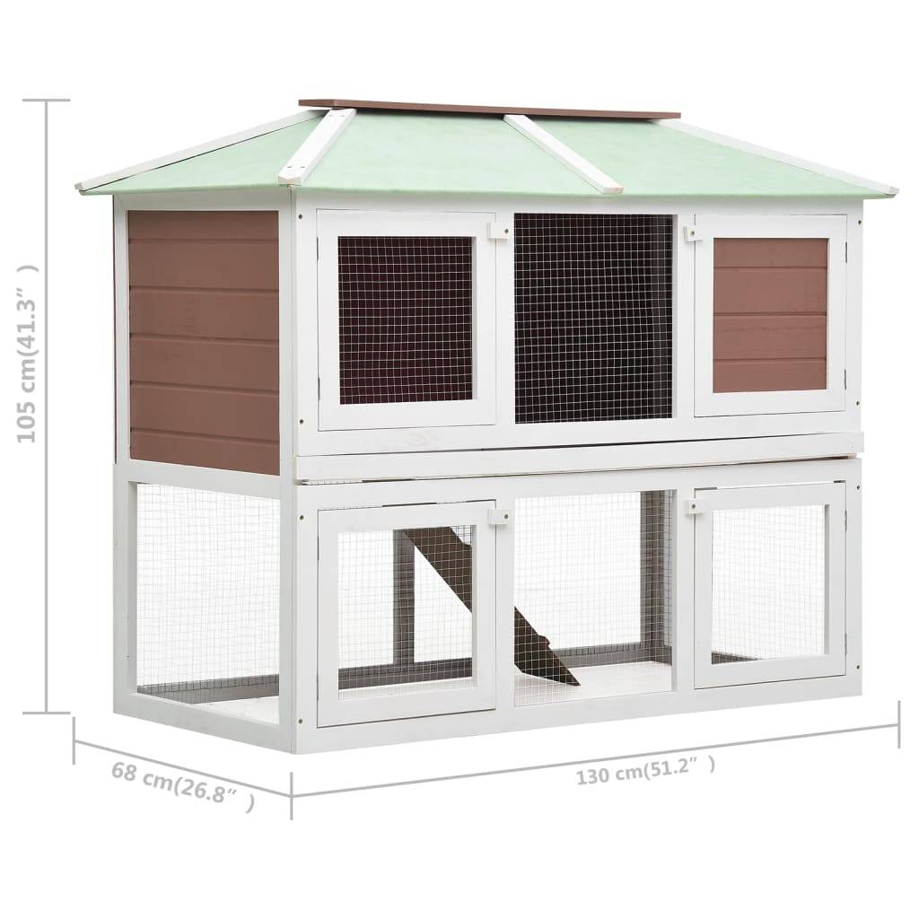 Vidaxl - Cage double pour animaux Marron Bois vidaXL 170850 - Imagen 5