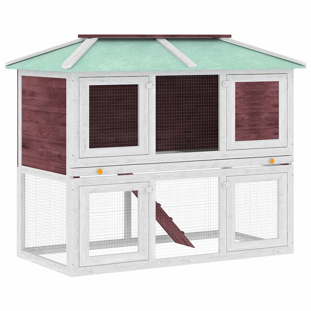 Vidaxl - Cage double pour animaux Marron Bois vidaXL 170850 - Imagen 2