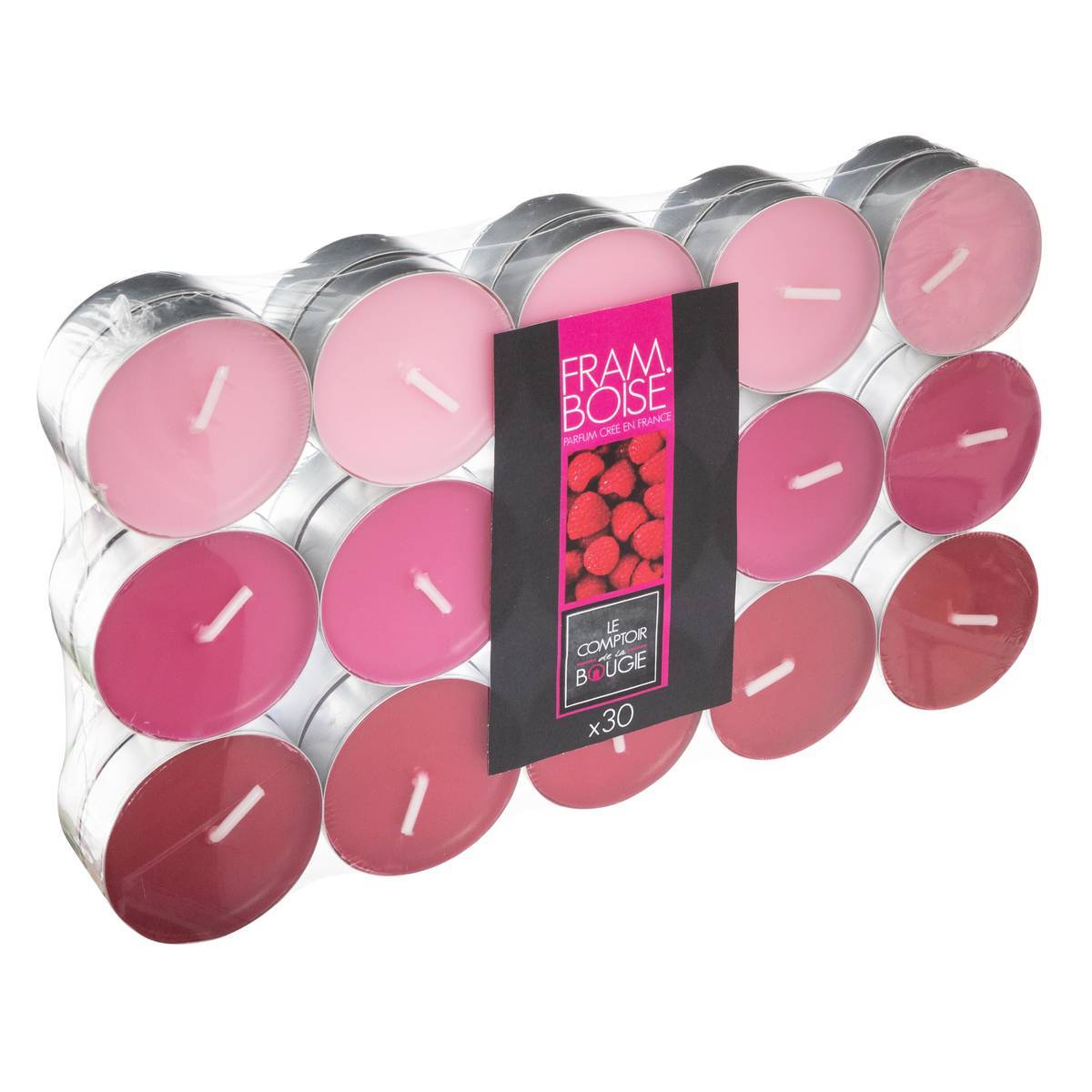 Atmosphera - Lot de 30 bougies parfumées framboise 350g - Atmosphera Créateur d'intérieur - Image 1