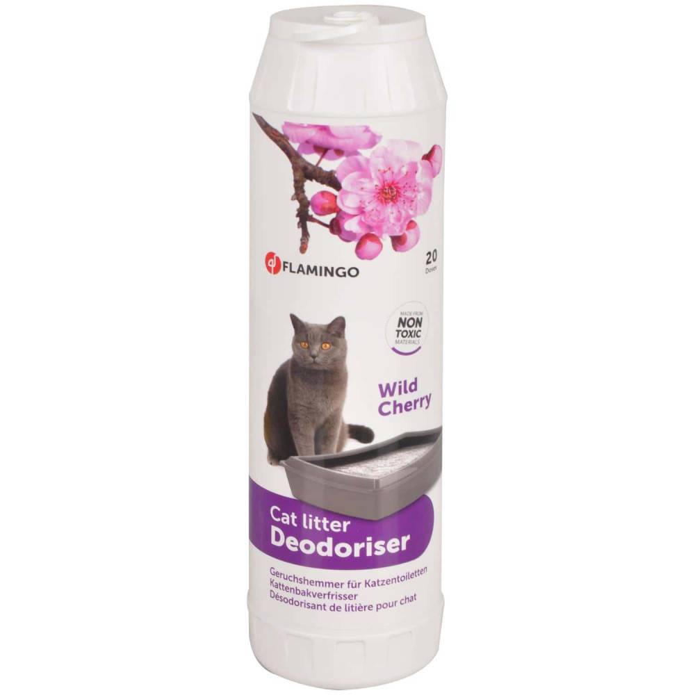 Flamingo - Désodorisant pour litière parfum cerise sauvage flacon 750 g pour chat - Image 2