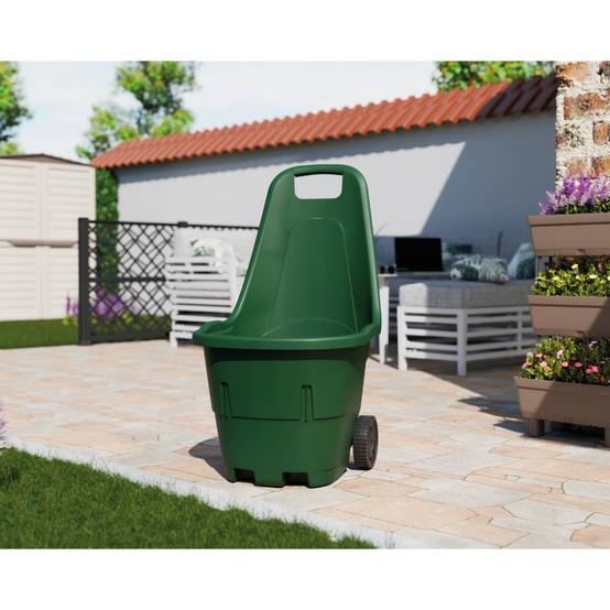 Chariot de jardin 43L Polyvalent Chariot à bûches Transport 2 Roues robustes Charge max 60 kg Intec - Image 4