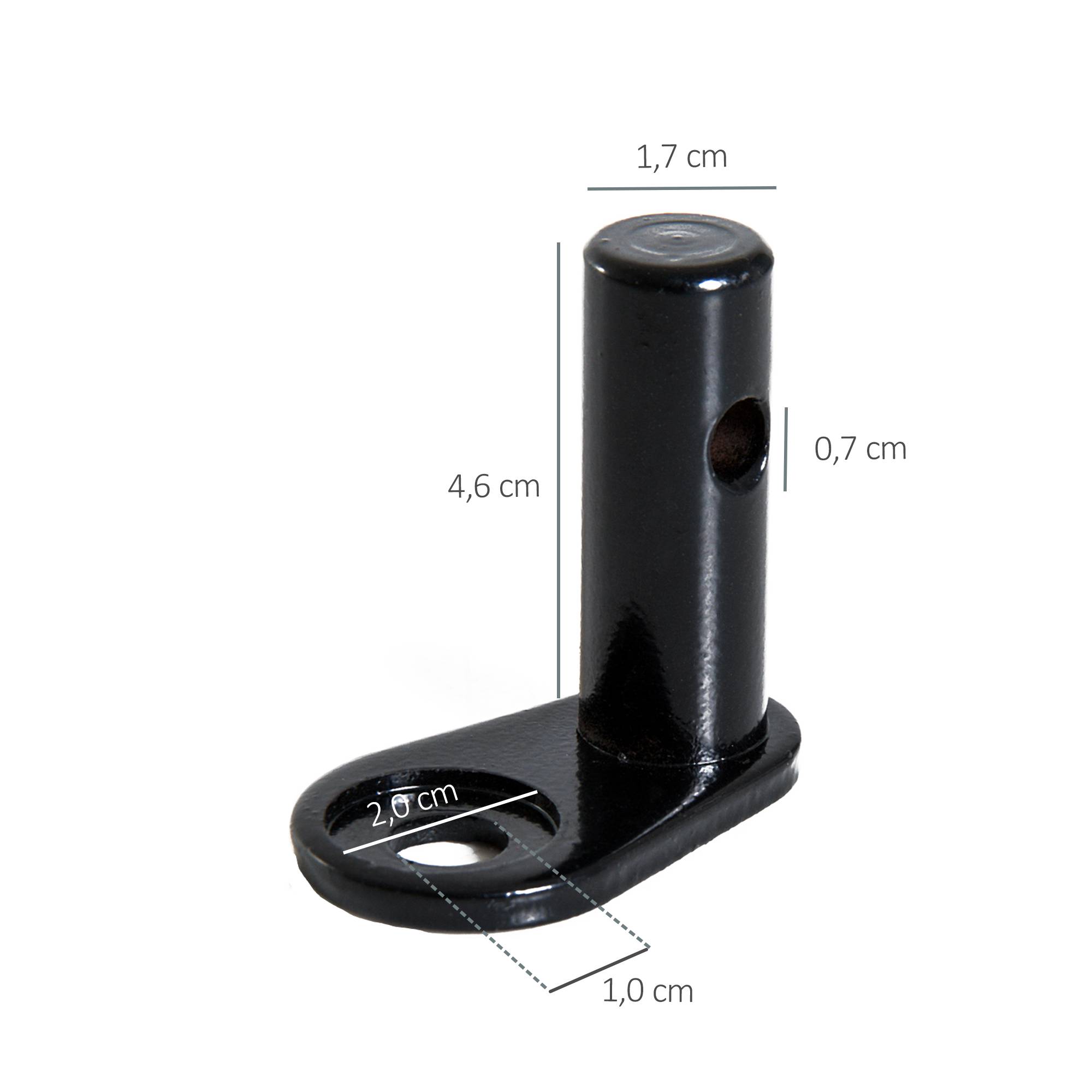 Attache-remorque de vélo acier noir 1.7 x 1.7 x 4.6 cm - PANGIVO - Image 5