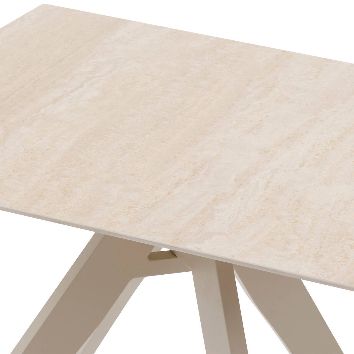 Hesperide - Table de jardin carrée "Terzano" vanille & argile 2 places en aluminium Hespéride - Image 3