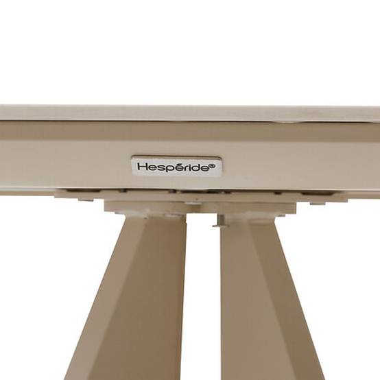 Hesperide - Table de jardin carrée "Terzano" vanille & argile 2 places en aluminium Hespéride - Image 4