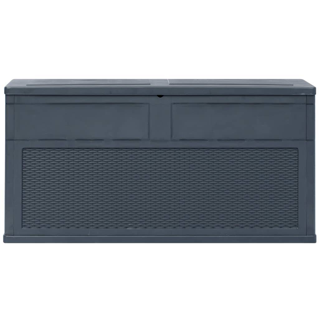 Helloshop26 - Coffre boîte meuble de jardin rangement 320 litres anthracite - Imagen 4