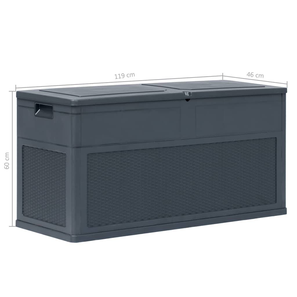 Helloshop26 - Coffre boîte meuble de jardin rangement 320 litres anthracite - Imagen 8