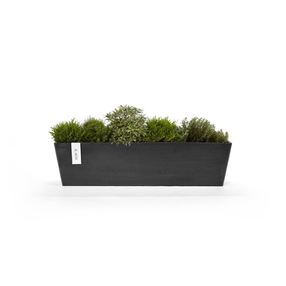 Ecopots - Pot Rectangulaire Bruges 80 Gris Foncé - 80 x 20 x H. 20 cm - 25 L ECOPOTS - Imagen 2