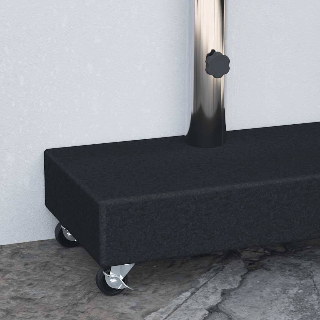 ComfortXL - Base de Parasol Rectangulaire en Granit 25 kg sur Roulettes Mobile Jardin Noir – ComfortXL Outdoor Living - Image 4