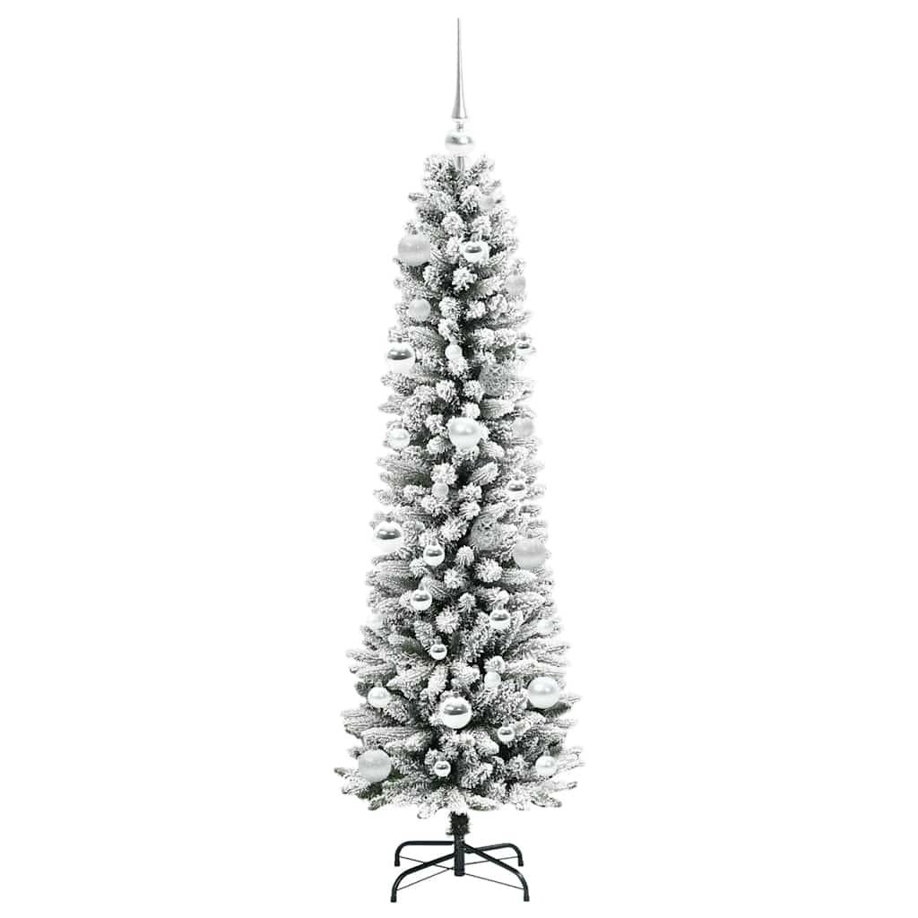ComfortXL - Kit Sapin de Noël Flocqué 150 cm, Décorations et Guirlande 150 LED Incluses – ComfortXL Outdoor Living - Image 4