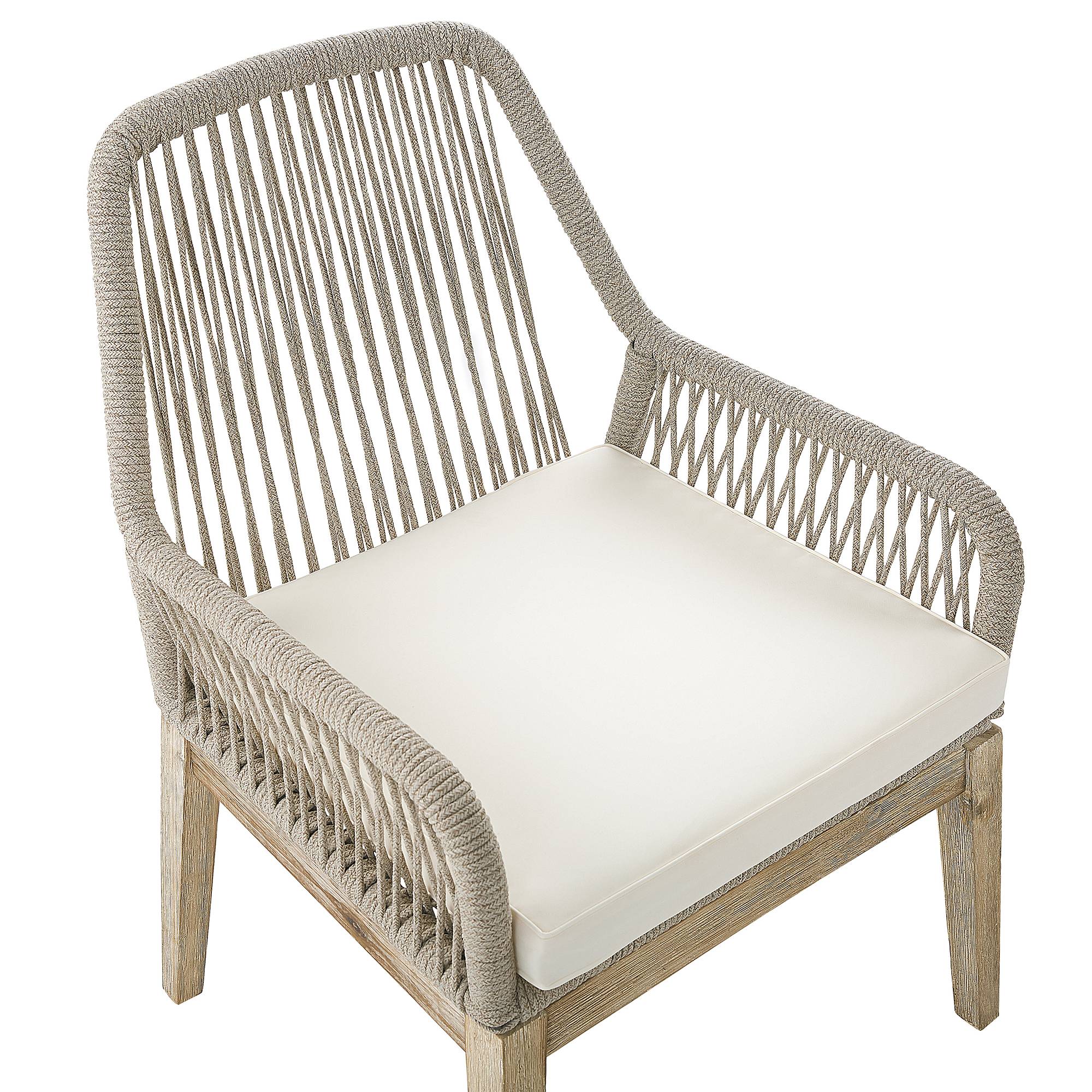 Beliani - Chaise de jardin Acacia Blanc cassé OLBIA - Beliani - Imagen 7