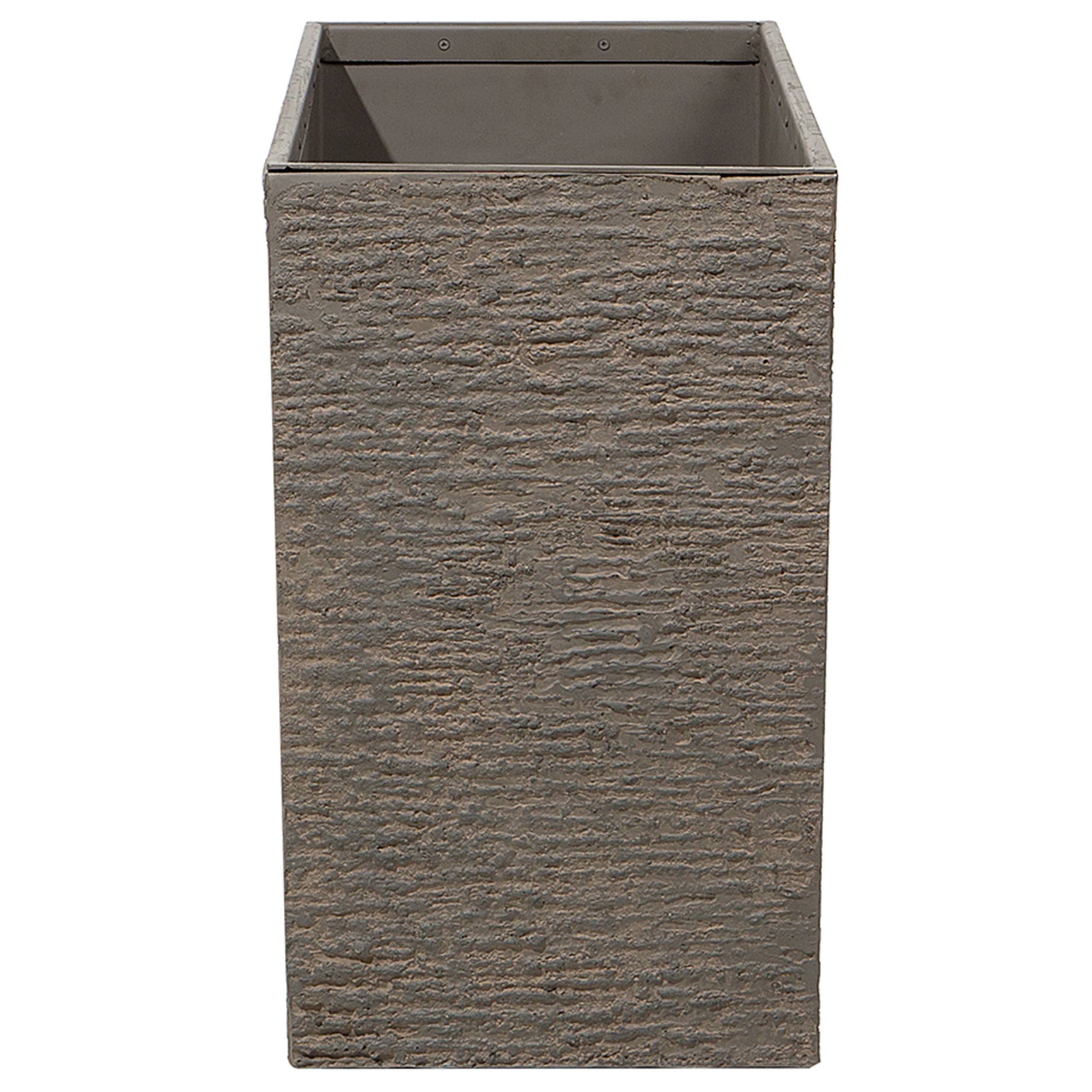 Beliani - Cache-pot d'extérieur Fibre d'argile Marron foncé EDESSA - 80x34x56- Beliani - Image 5