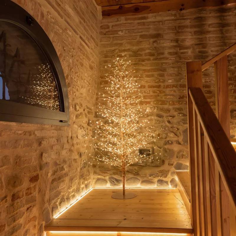 Lotti - Arbre lumineux Conique Tilleul Rose Gold H150cm Ø80cm 1120 MicroLED Blanc Chaud Fixe et Flash Lotti - Image 9