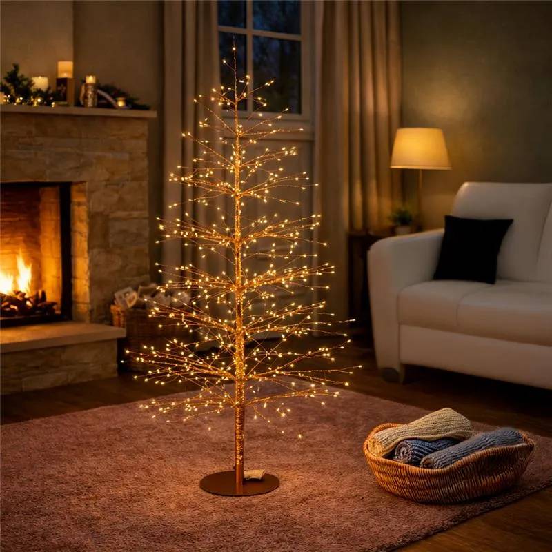 Lotti - Arbre lumineux Conique Tilleul Rose Gold H150cm Ø80cm 1120 MicroLED Blanc Chaud Fixe et Flash Lotti - Image 10