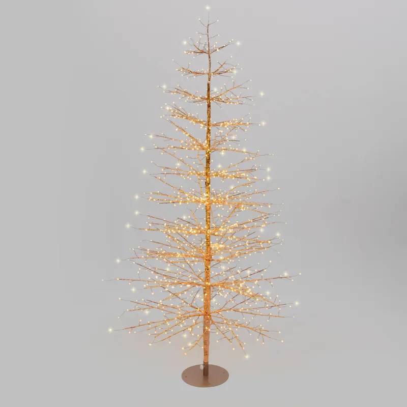 Lotti - Arbre lumineux Conique Tilleul Rose Gold H150cm Ø80cm 1120 MicroLED Blanc Chaud Fixe et Flash Lotti - Image 1
