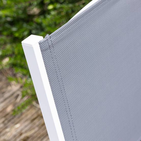 Happy Garden - Salon de jardin extensible 10 places de 180/300cm en textilène gris - aluminium blanc VENEZIA - HAPPY GARDEN - Imagen 6