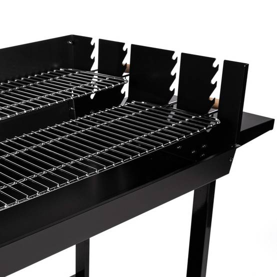 Somagic - Barbecue à charbon de bois à double grilles - SOMAGIC - Métal - Noir - Image 4