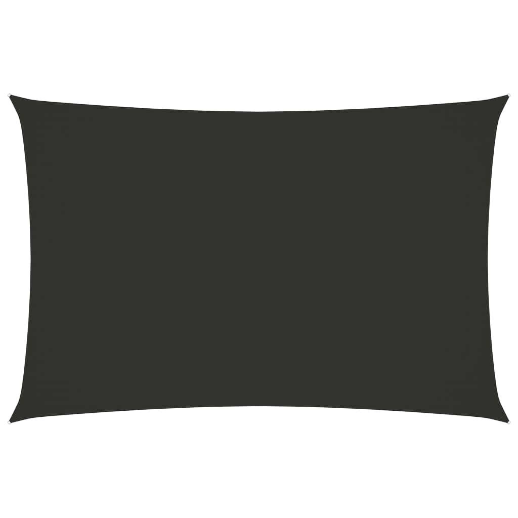 Helloshop26 - Voile toile d'ombrage parasol tissu oxford rectangulaire 2 x 4,5 m anthracite - Imagen 1