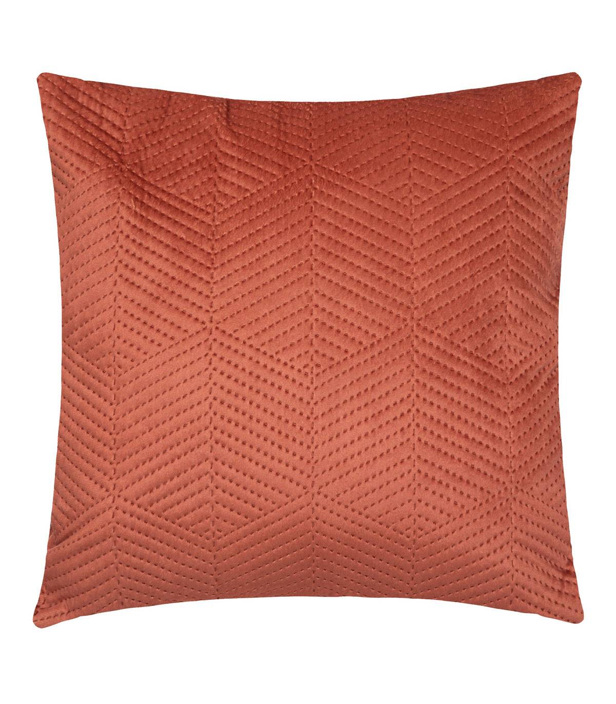 Coussin déhoussable Terracotta en Velours embossé 40 x 40 cm - Imagen 1