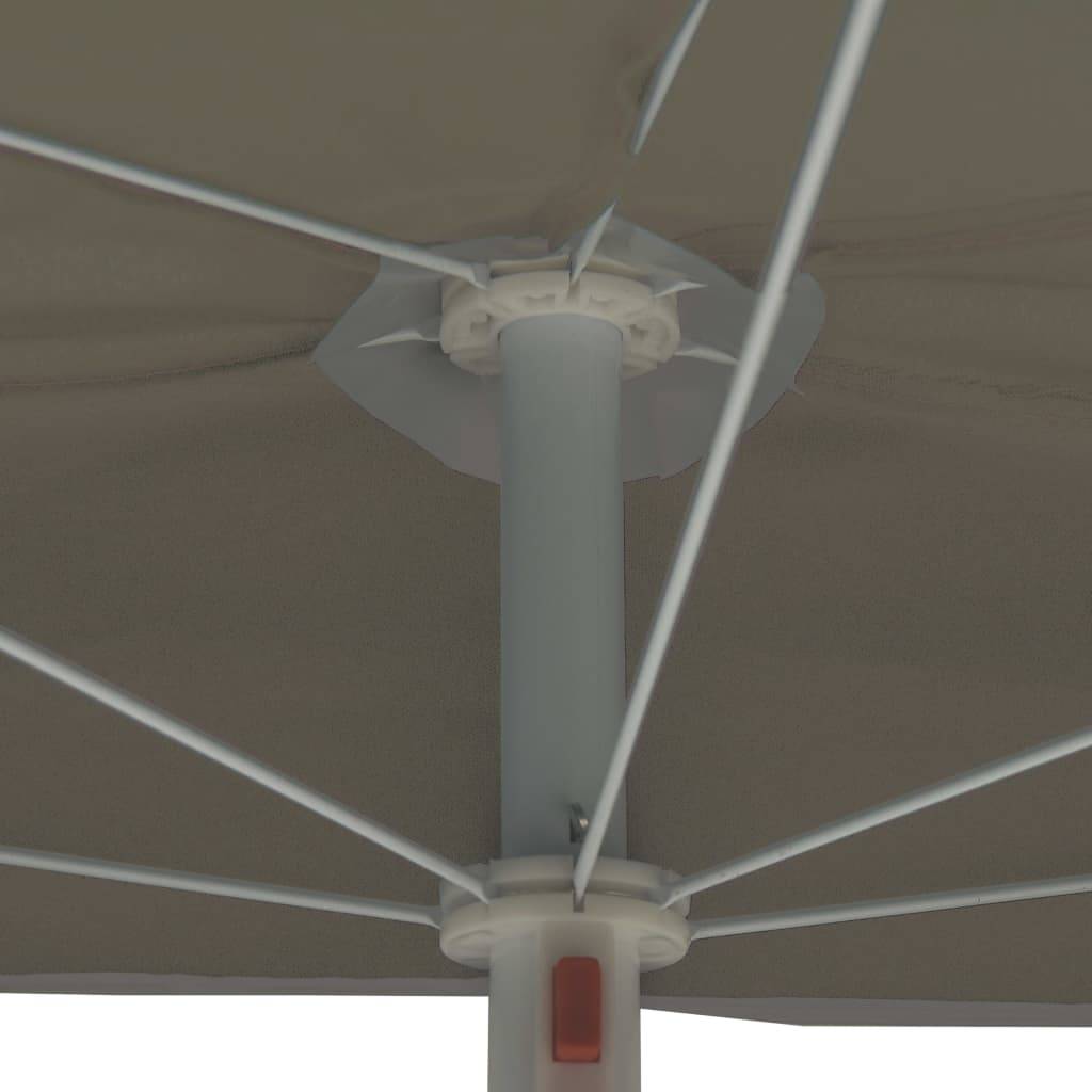 PANGIVO - Demi-parasol de jardin polyester acier sable 180 x 90 x 195 cm - PANGIVO - Image 7