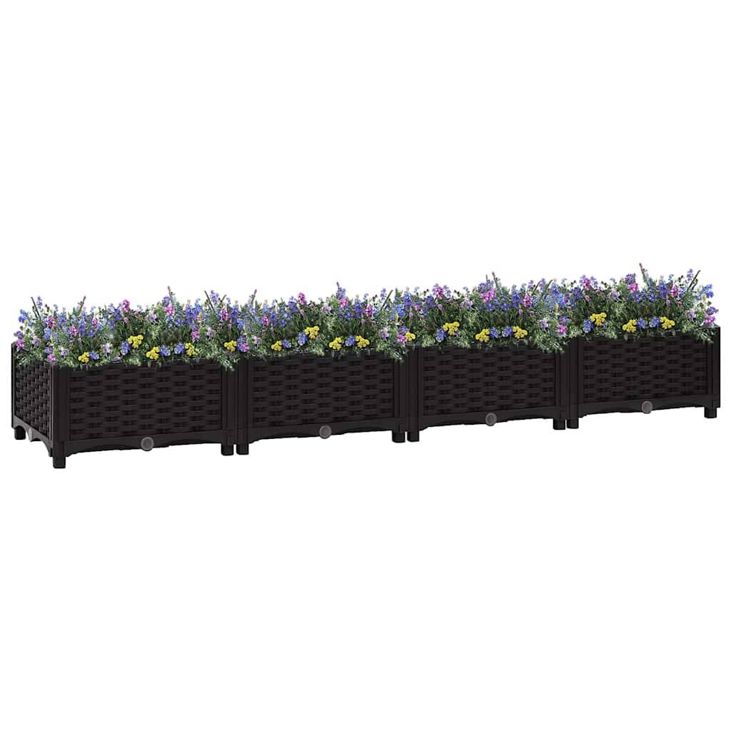 ComfortXL - Grand bac de plantation XXL 160x40 cm polypropylène pour jardin moderne Noir – ComfortXL Outdoor Living - Image 1