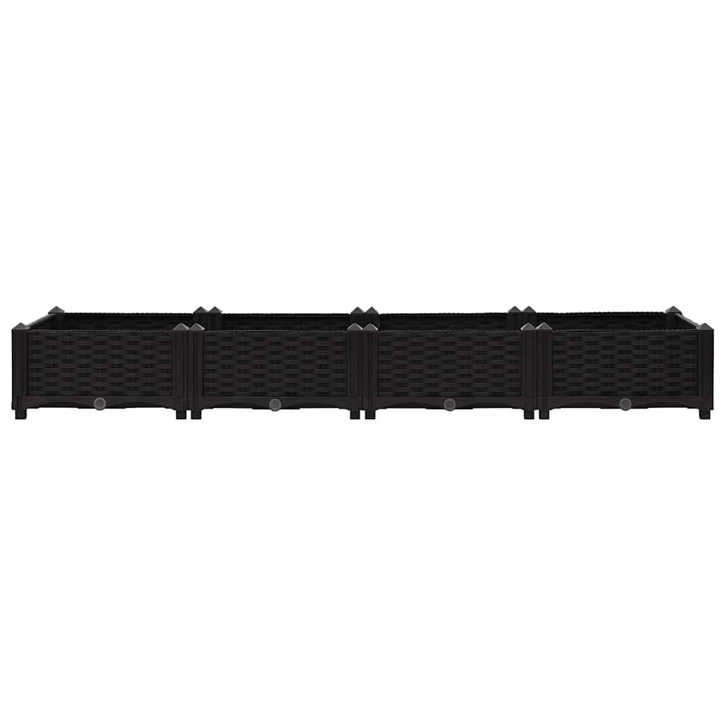 ComfortXL - Grand bac de plantation XXL 160x40 cm polypropylène pour jardin moderne Noir – ComfortXL Outdoor Living - Image 4