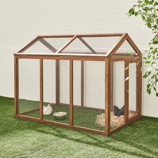 sweeek - Enclos pour poulailler en bois CHABO. 6 poules. parc grillagé pour poules. extension | sweeek - Image 1