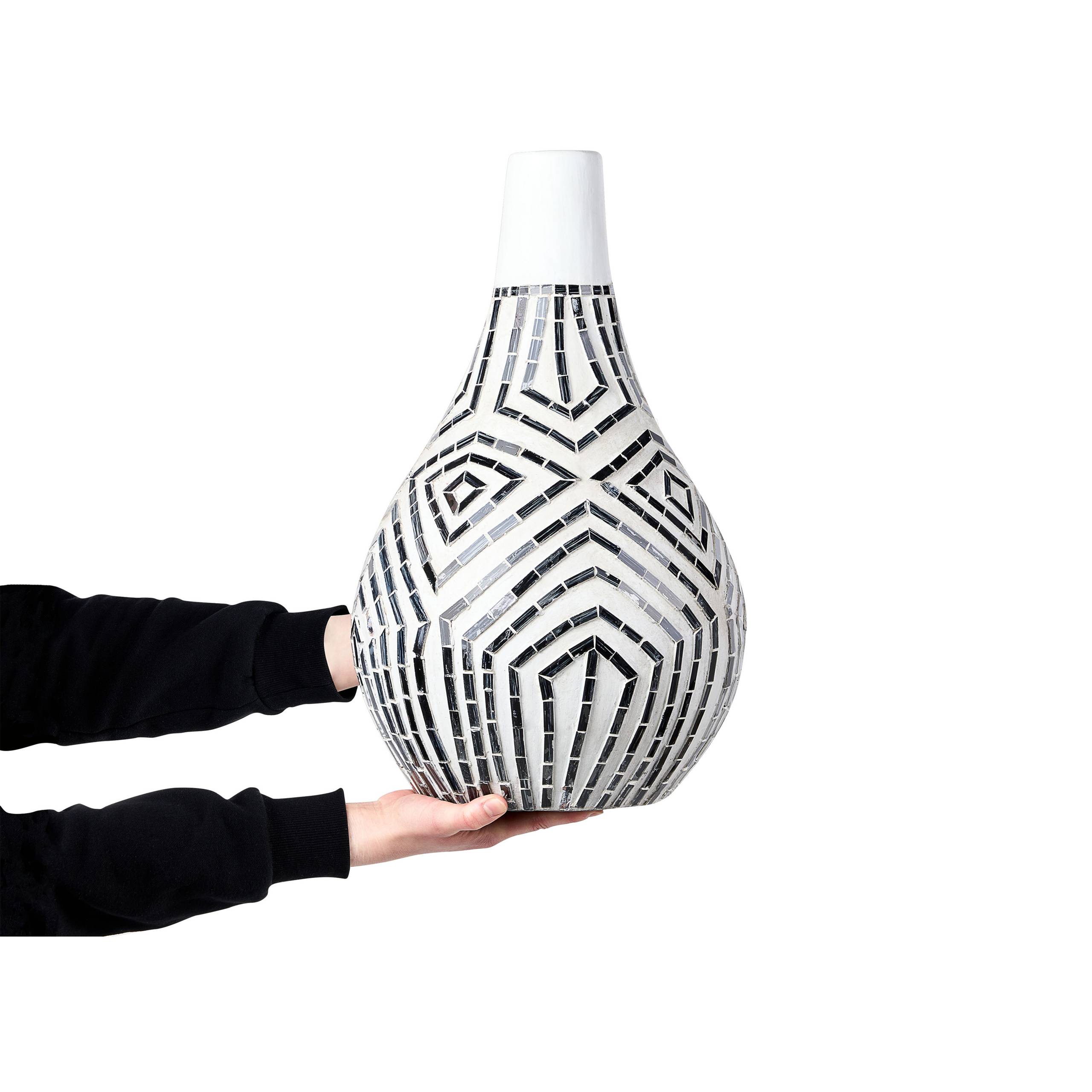 Beliani - Vase décoratif Terre cuite Blanc OMBILIN - 38x38x50- Beliani - Image 4