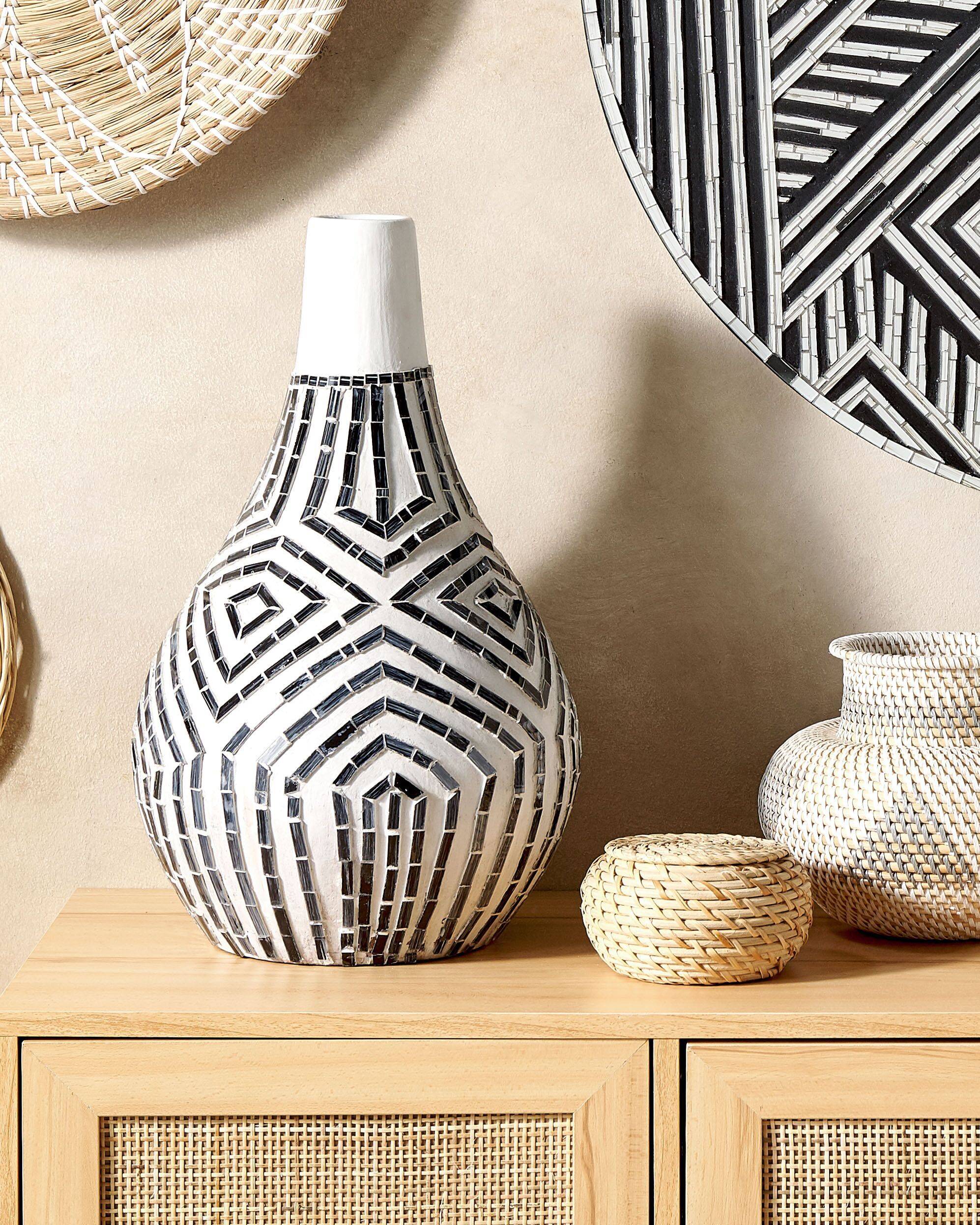 Beliani - Vase décoratif Terre cuite Blanc OMBILIN - 38x38x50- Beliani - Image 1