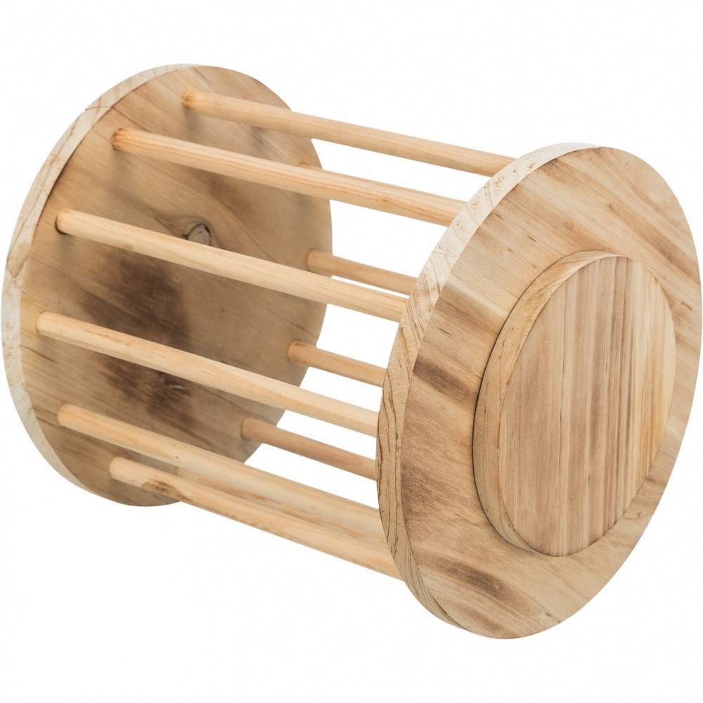 Trixie - Ratelier en bois à foin, herbes et paille pour rongeurs, 15x19 cm - Imagen 2