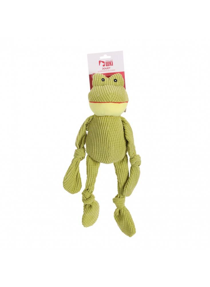 Jouet peluche et velours grenouille VERT taille 50CM - Mon Ami Luki