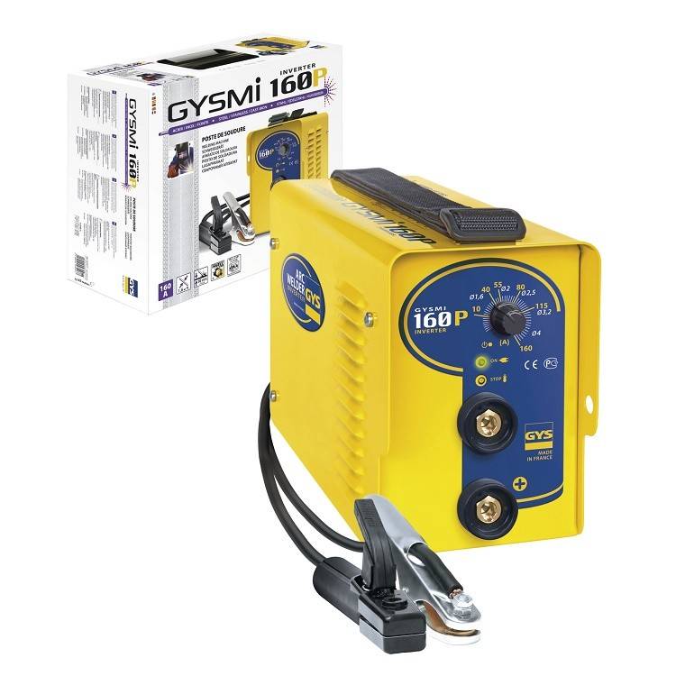 Poste à souder GYS à l'électrode Inverter - GYSMI 160P - Livré en valise avec câble de masse et porte électrode - 030077 - Image 1