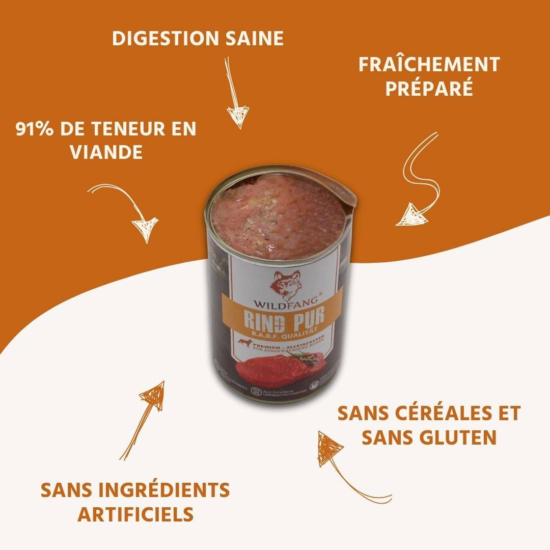 Wildfang - Wildfang - Kit de pâtisserie - avec 2 boîtes de pâtée pur bœuf - pour préparer des biscuits pour chiens - Image 5