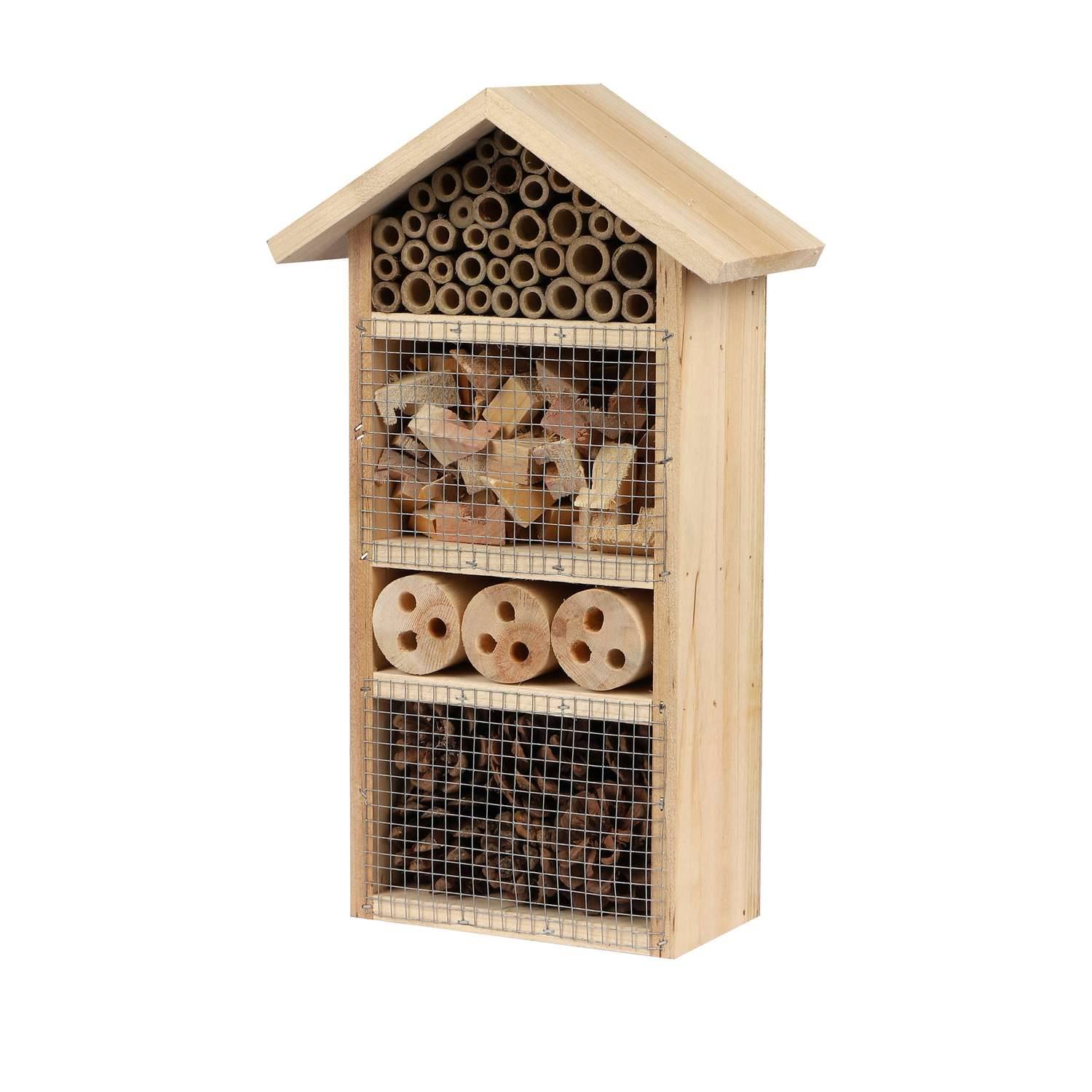 Sans Marque - Hôtel à insectes en bois naturel - Toilinux