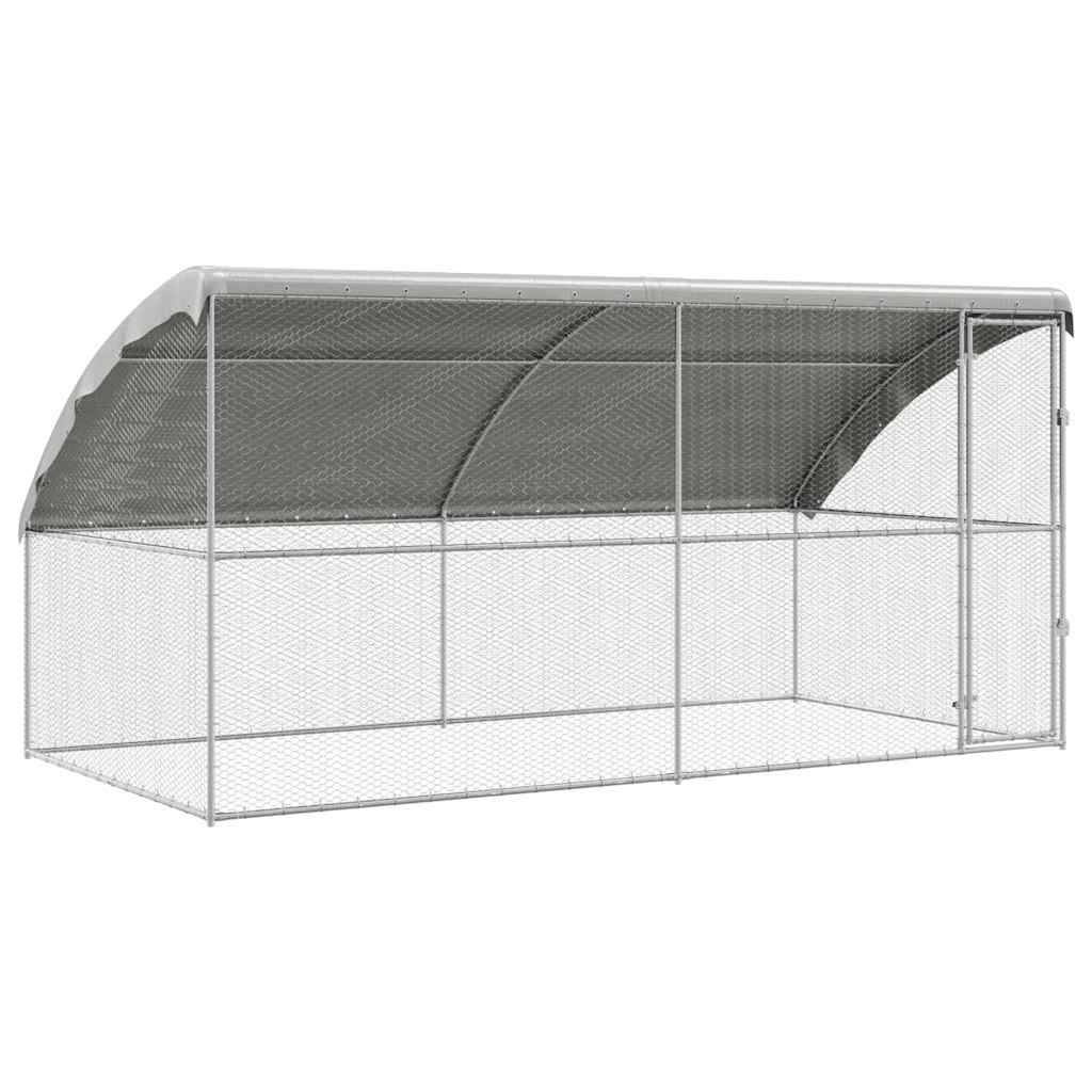 Enclos à poules 4x2m acier galvanisé parc grillagé sécurisé pour jardin – ComfortXL Outdoor Living - Image 2