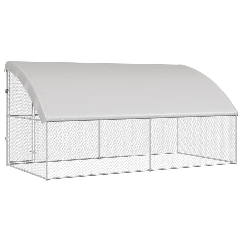 Enclos à poules 4x2m acier galvanisé parc grillagé sécurisé pour jardin – ComfortXL Outdoor Living - Image 6