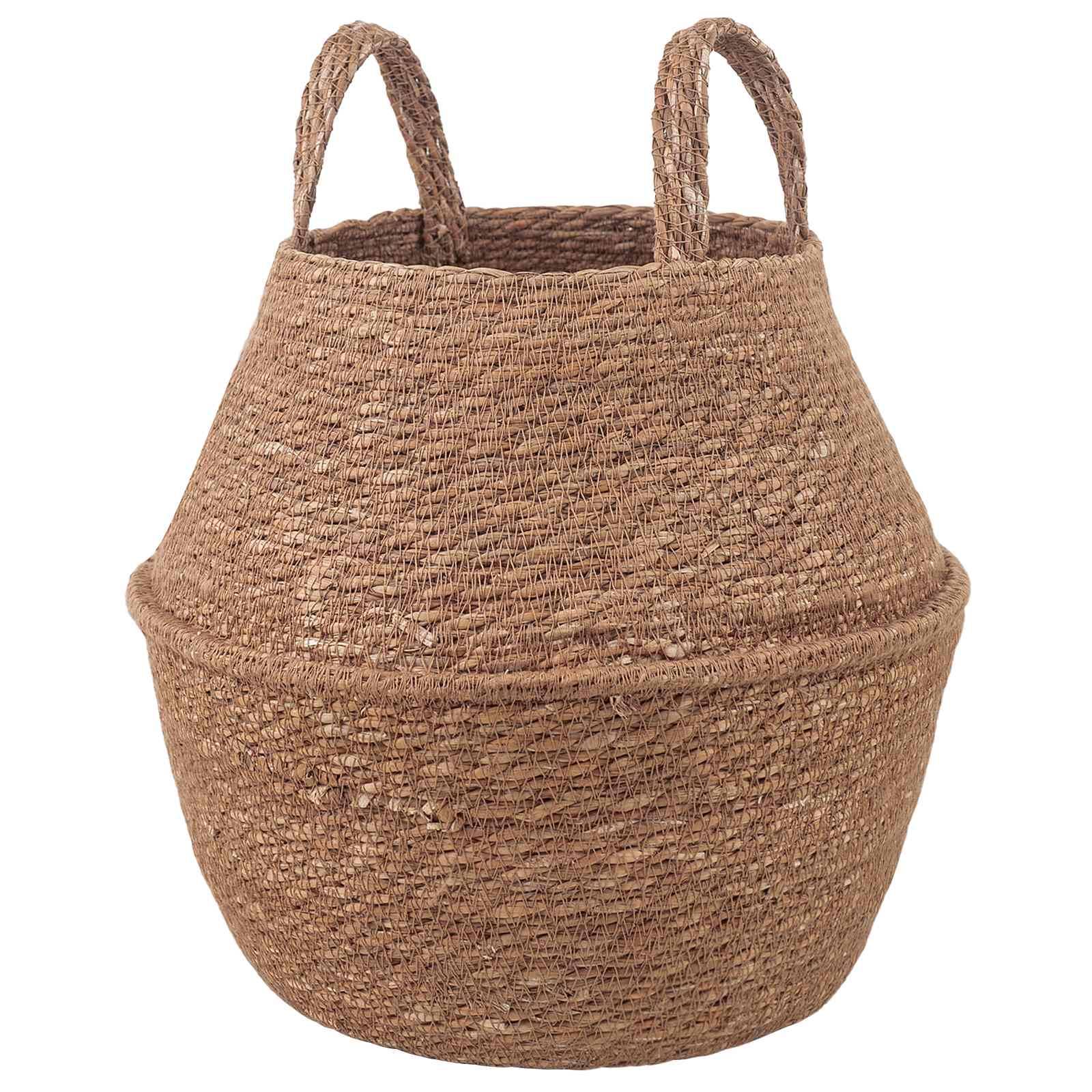Pot de fleurs herbe marine naturel 22 x 22 x 20 cm - PANGIVO