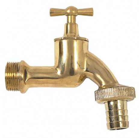 Garantia - Robinet en laiton 3/4" avec embout cannelé laiton