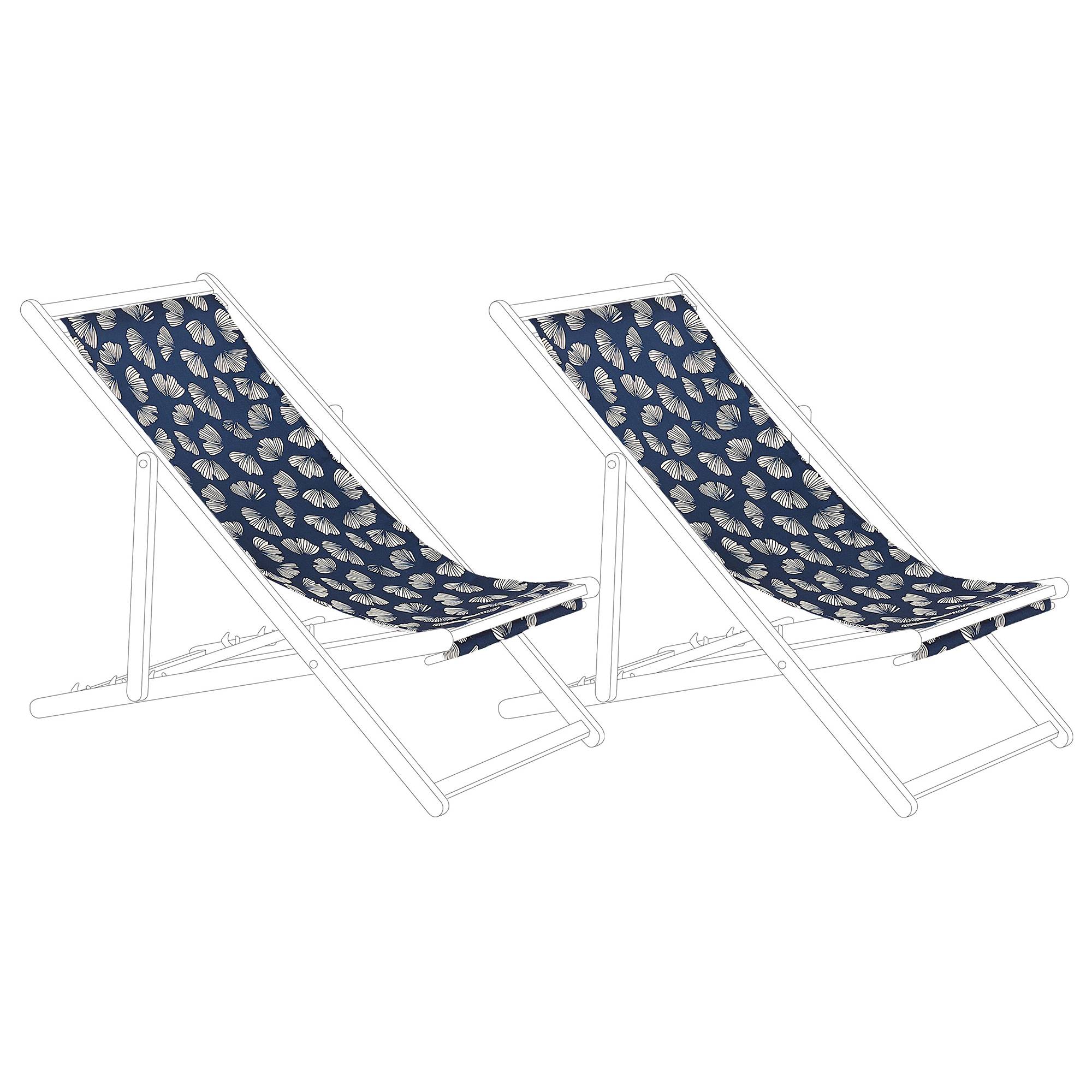 Beliani - Toile pour transat et chilienne Polyester Bleu marine ANZIO/AVELLINO - 44x113x1- Beliani - Image 1