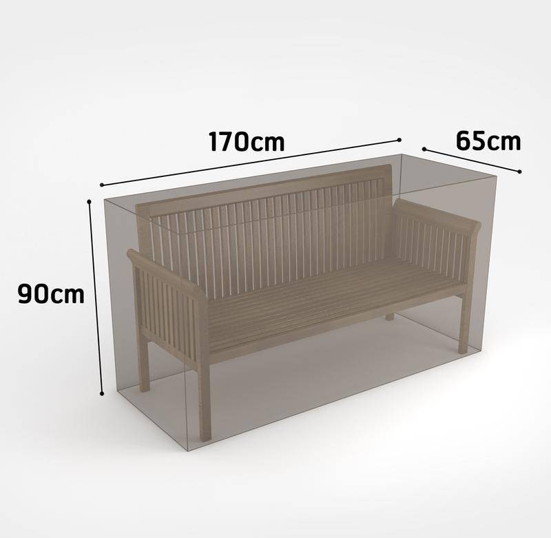 Nortène - Funda de protección de poliéster para banco - 170 x 65 x 90 cm - 90 g/m2 Nortene - Imagen 2